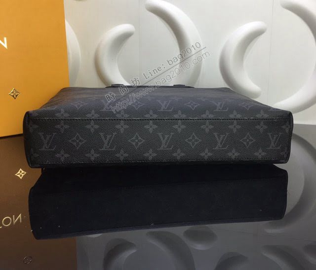 lv新款包包 路易威登Odyssey公事包 Monogram Eclipse帆布 lv手提肩背男士公事包 M44222  ydh3915